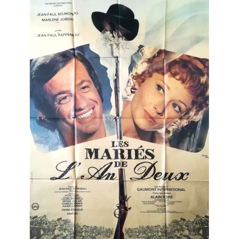 LES MARIES DE L'AN DEUX Affiche de film - 120x160 cm. - 1971 - Jean-Paul Belmondo, Jean-Paul Rappeneau
