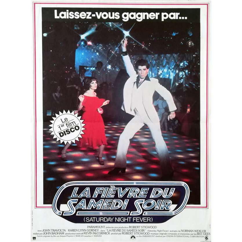 SATURDAY NIGHT FEVER Movie Poster 15x21 in. French - 1977 - John Travolta, Disco