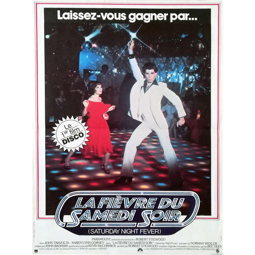 SATURDAY NIGHT FEVER Movie Poster  15x21 in. French - 1977 - John Travolta, Disco