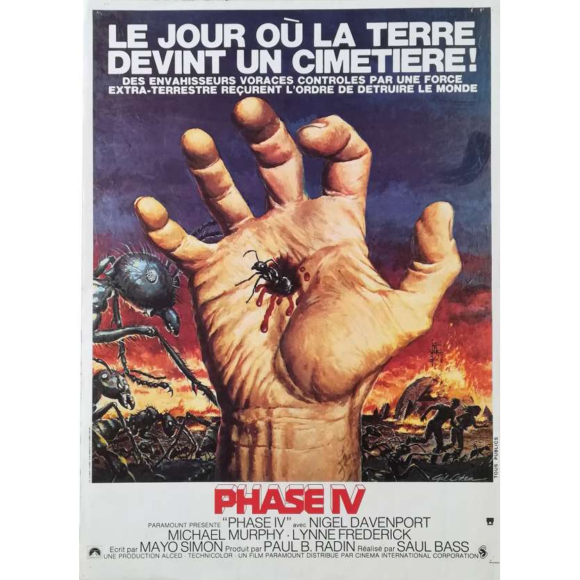 PHASE 4 Affiche de film - 40x60 cm. - 1974 - Nigel Davenport, Saul Bass