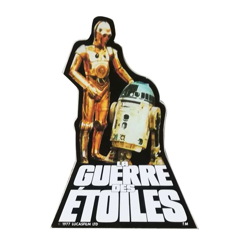STAR WARS - LA GUERRE DES ETOILES Autocollant  - 6x6 cm. - 1977 - Harrison Ford, George Lucas