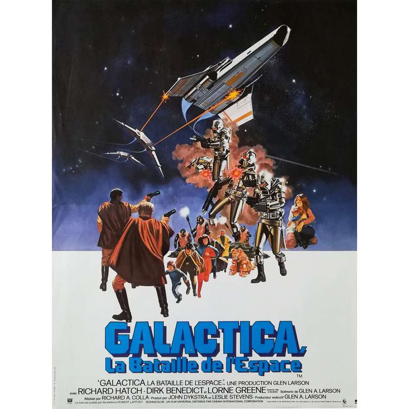GALACTICA LA BATAILLE DE L'ESPACE Affiche de film  - 40x60 cm. - 1978 - Michael Hogan, Glen A. Larson