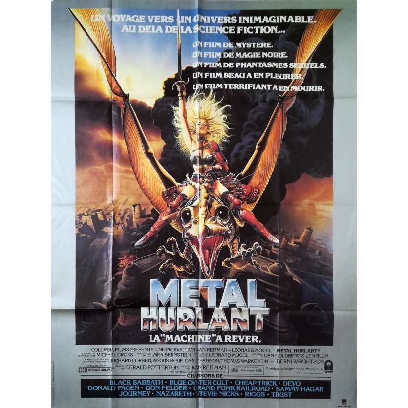 HEAVY METAL Original Movie Poster  - 47x63 in. - 1981 - Gerald Potterton, John Candy
