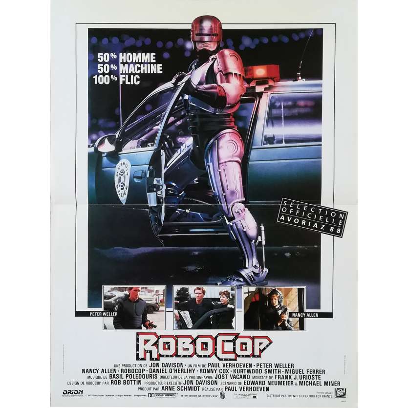 ROBOCOP Affiche de film  - 40x60 cm. - 1986 - Nancy Allen, Paul Verhoeven