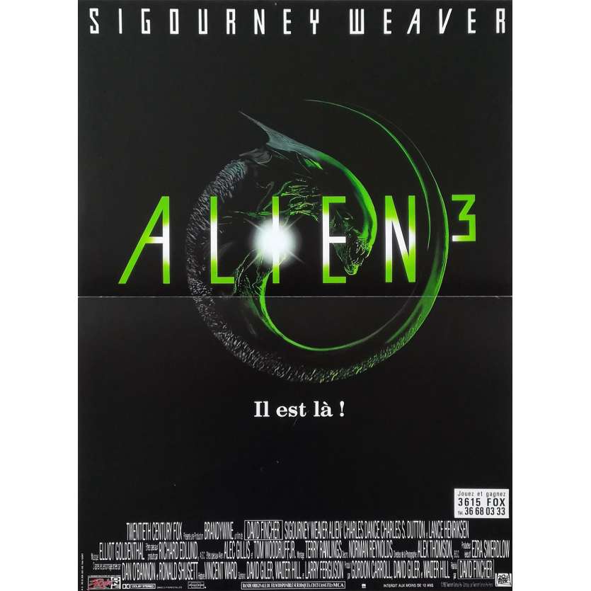 ALIEN 3 Original Movie Poster - 15x21 in. - 1992 - David Fincher, Sigourney Weaver