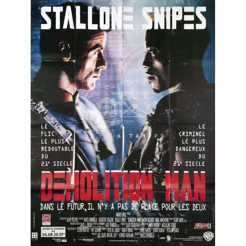 DEMOLITION MAN Affiche de film  - 120x160 cm. - 1993 - Sylvester Stallone, Marco Brambilla