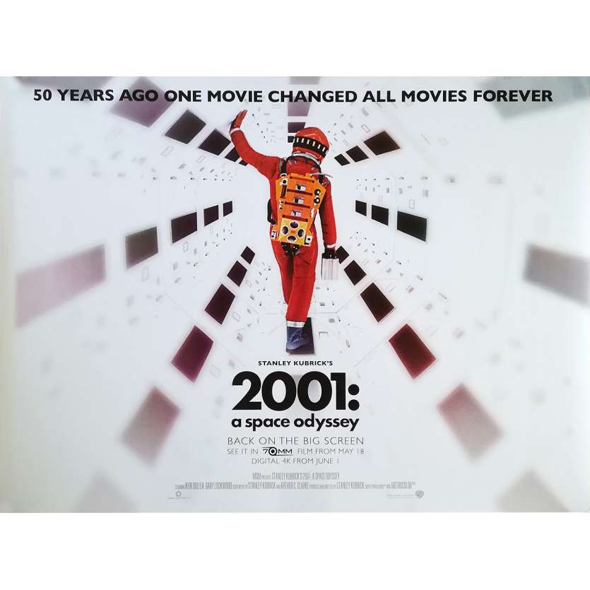 2001 A SPACE ODYSSEY Original Movie Poster Nolan - 30x40 in. - R2010 - Stanley Kubrick, Keir Dullea