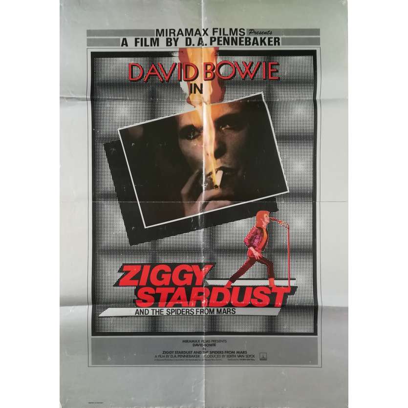 ZIGGY STARDUST Original Movie Poster  - 27x40 in. - 1973 - D.A. Pennebaker, David Bowie