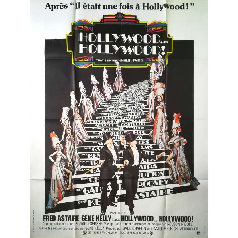 HOLLYWOOD HOLLYWOOD Affiche de film  - 120x160 cm. - 1976 - Fred Astaire, Gene Kelly