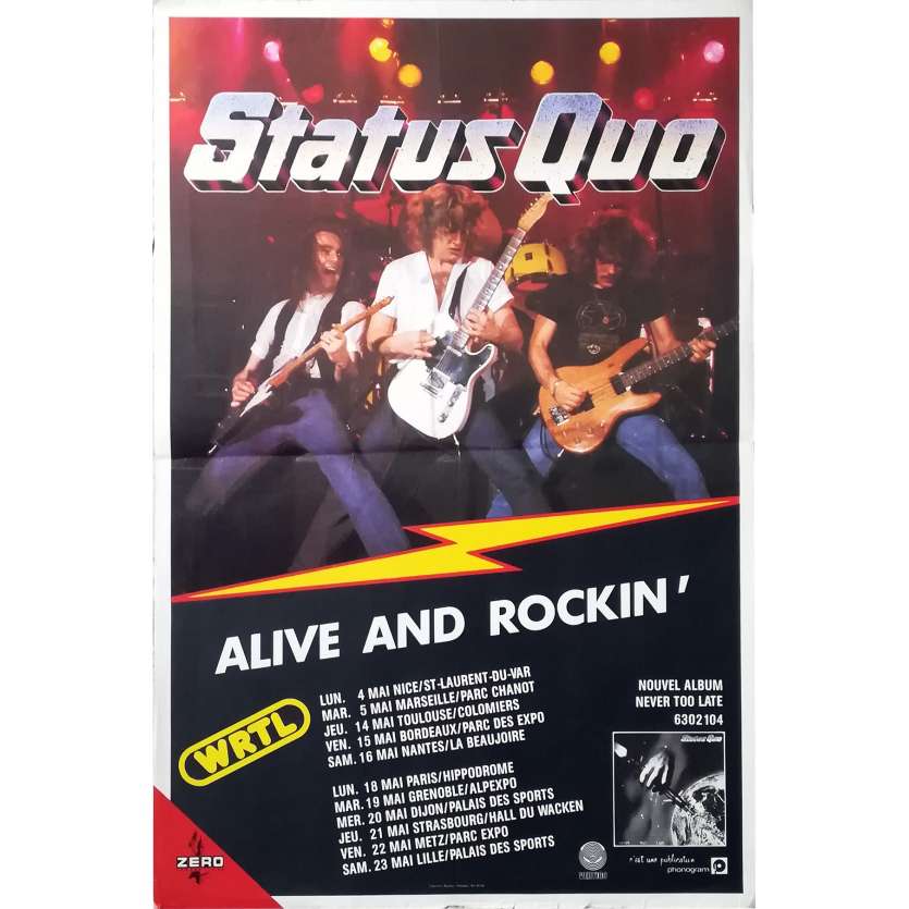 STATUS QUO Original Movie Poster - 15x21 in. - 1978 - Status Quo, Status Quo