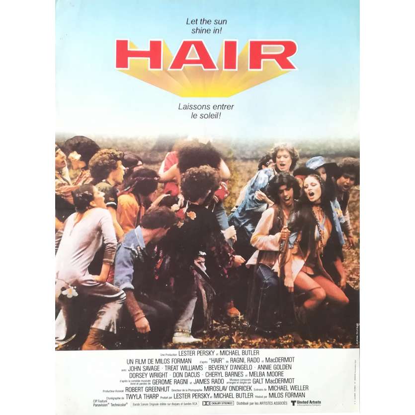 HAIR Affiche de film - 40x60 cm. - 1979 - John Savage, Milos Forman