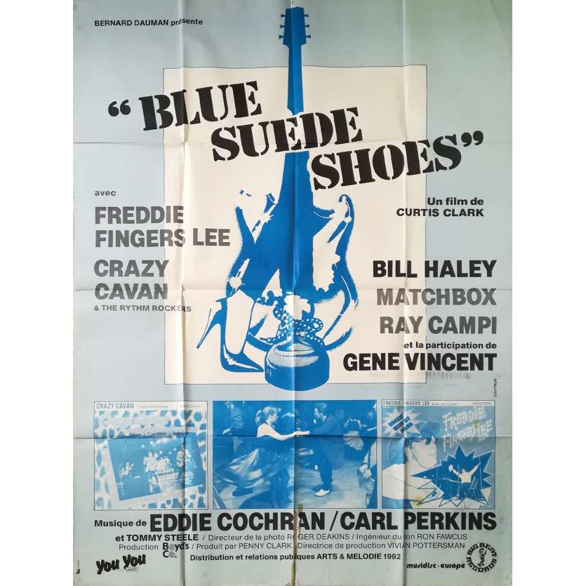 BLUE SUEDE SHOES Original Movie Poster - 47x63 in. - 1980 - Curtis Clark, Bill Haley
