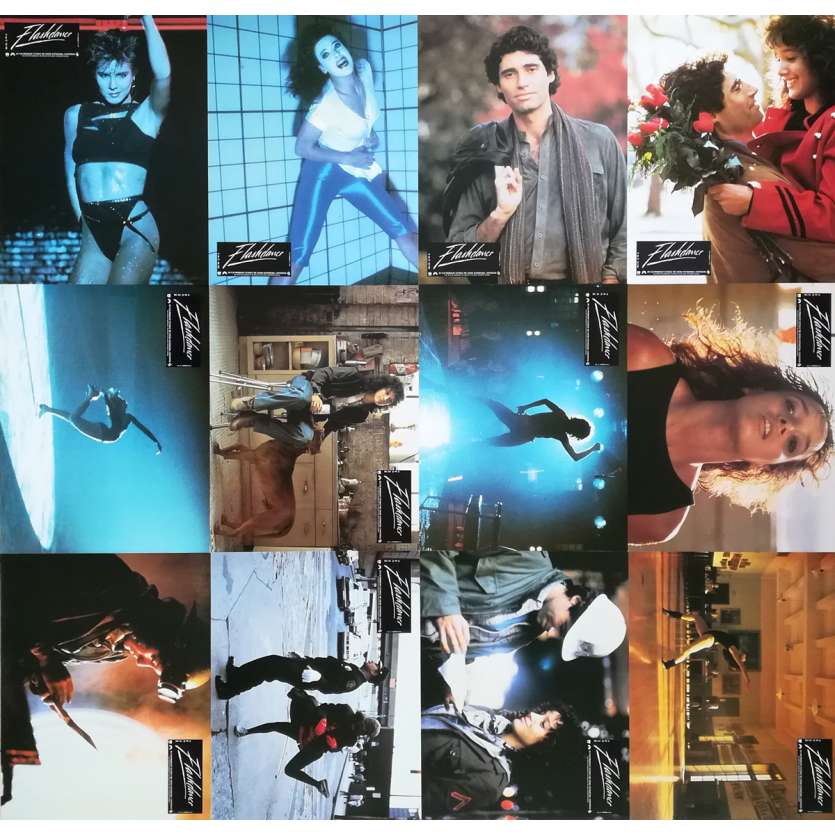 FLASHDANCE Original Lobby Cards x12 - 9x12 in. - 1983 - Adrian Lyne, Jennifer Beals