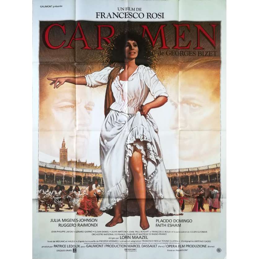 CARMEN Original Movie Poster - 47x63 in. - 1984 - Francesco Rosi, Julia Migenes