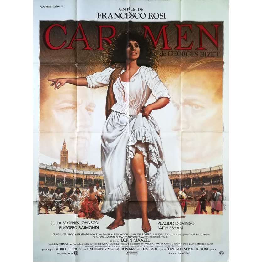 CARMEN Original Movie Poster  - 47x63 in. - 1984 - Francesco Rosi, Julia Migenes
