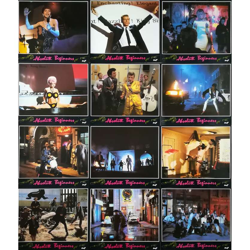 ABSOLUTE BEGINNERS Original Lobby Cards x12 - 12x15 in. - 1986 - Julien Temple, David Bowie
