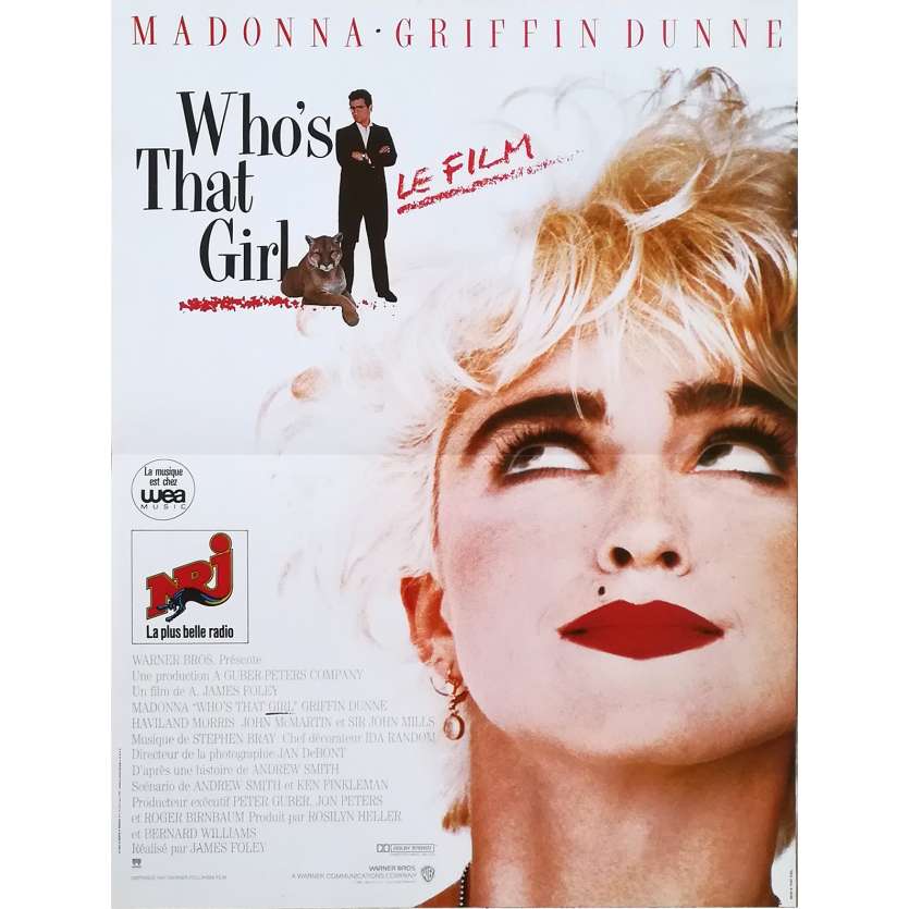WHO'S THAT GIRL Original Movie Poster  - 15x21 in. - 1987 - James Foley, Madonna