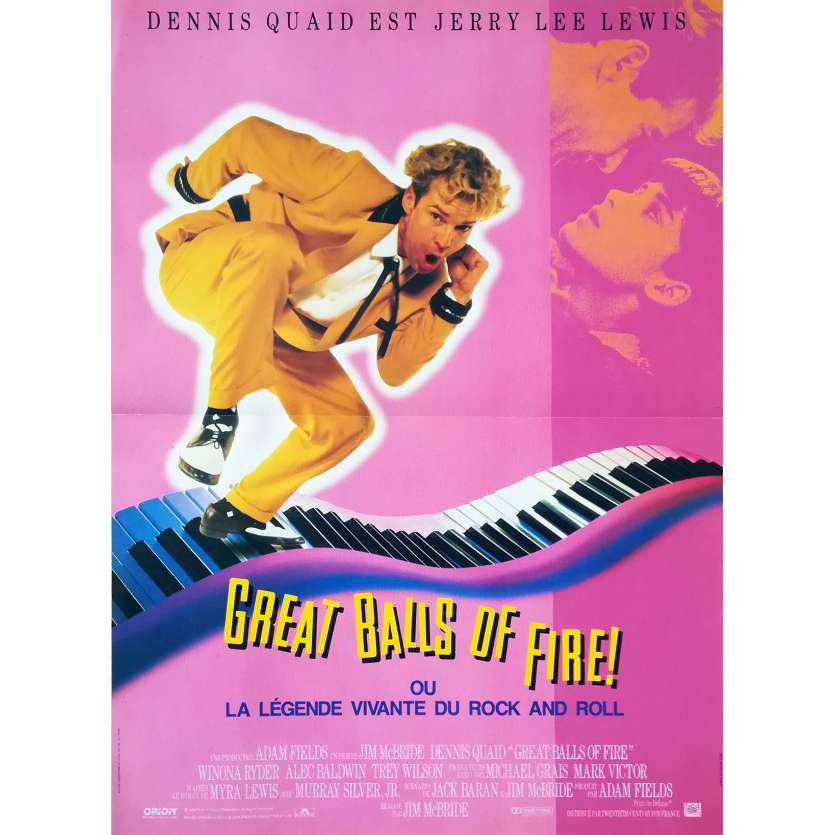 GREAT BALLS OF FIRE Affiche de film - 40x60 cm. - 1989 - Dennis Quaid, Winona Rider, Jim McBride