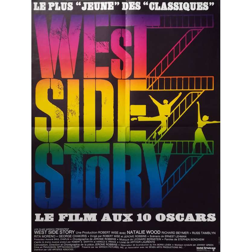 WEST SIDE STORY Original Movie Poster  - 23x32 in. - R1970 - Robert Wise, Natalie Wood
