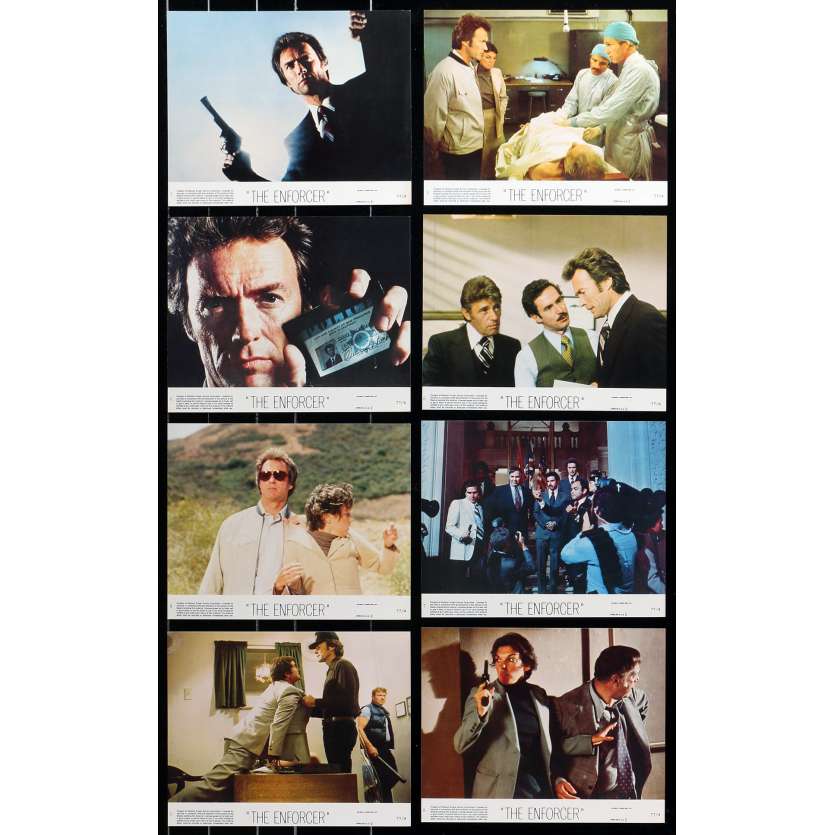 THE ENFORCER Original Lobby Cards x8 - 8x10 in. - 1976 - James Fargo, Clint Eastwood