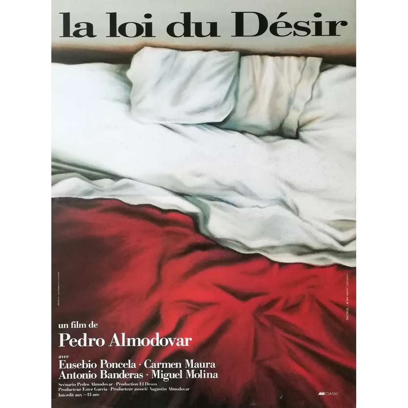 LA LOI DU DESIR Affiche de film - 40x60 cm. - 1987 - Carmen Maura, Pedro Almodovar