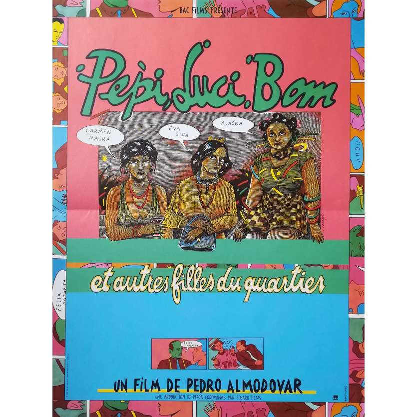 PEPI LUCI BOM Original Movie Poster  - 15x21 in. - 1980 - Pedro Almodovar, Carmen Maura
