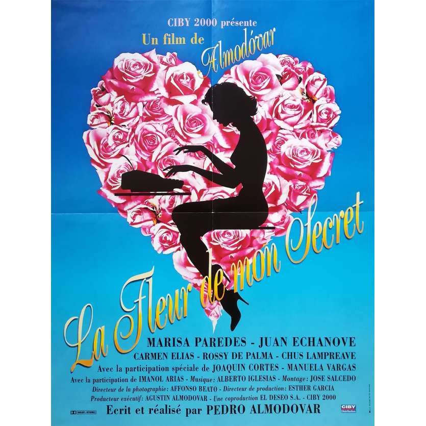 THE FLOWER OF MY SECRET Original Movie Poster  - 23x32 in. - 1995 - Pedro Almodovar, Marisa Paredes