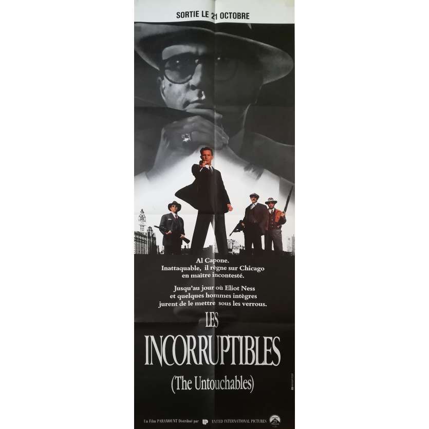 LES INCORRUPTIBLES Affiche de film  - 60x160 cm. - 1987 - Kevin Costner, Brian de Palma