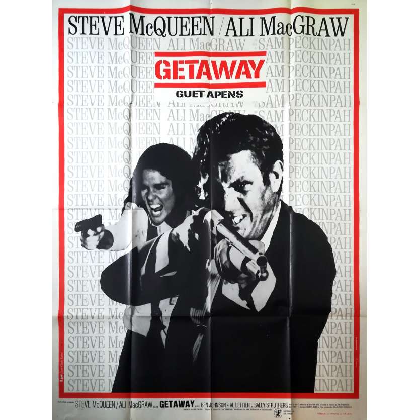 GUET-APENS Affiche de film  - 120x160 cm. - 1972 - Steve McQueen, Sam Peckinpah