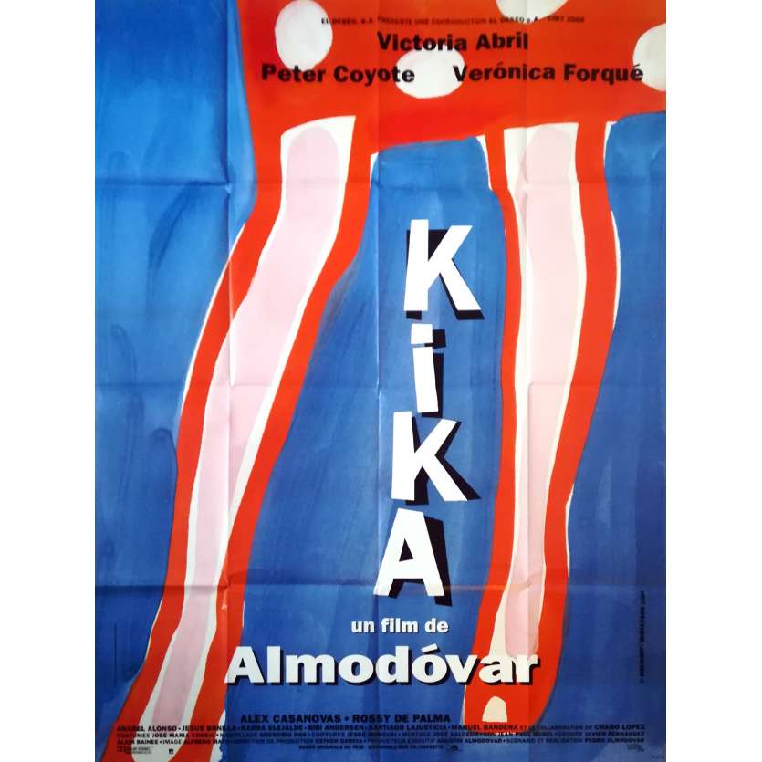 KIKA Original Movie Poster - 47x63 in. - 1993 - Pedro Almodovar, Victoria Abril