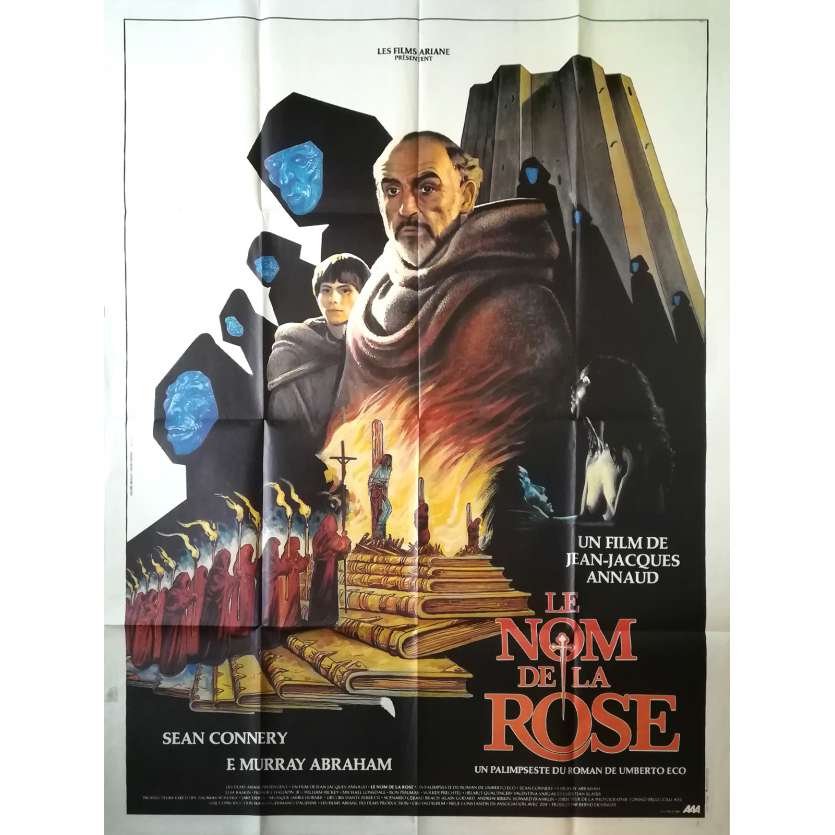 NAME OF THE ROSE Original Movie Poster  - 47x63 in. - 1987 - Jean-Jacques Annaud, Sean Connery
