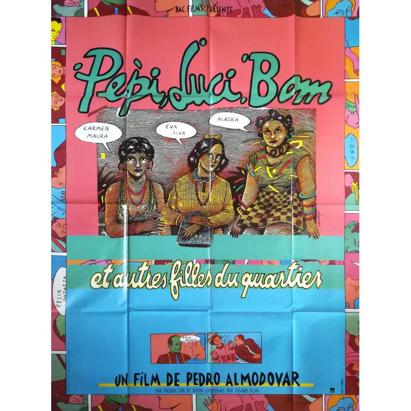 PEPI LUCI BOM Original Movie Poster  - 47x63 in. - 1980 - Pedro Almodovar, Carmen Maura