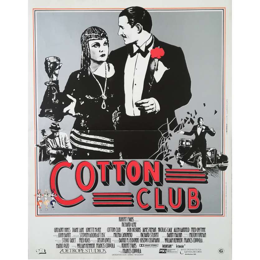 COTTON CLUB Original Movie Poster  - 15x21 in. - 1984 - Francis Ford Coppola, Richard Gere