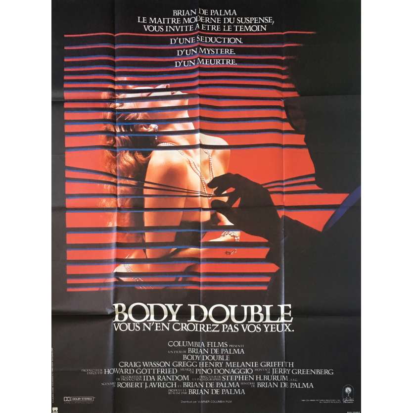 BODY DOUBLE Affiche de film - 120x160 cm. - 1984 - Melanie Griffith, Brian de Palma