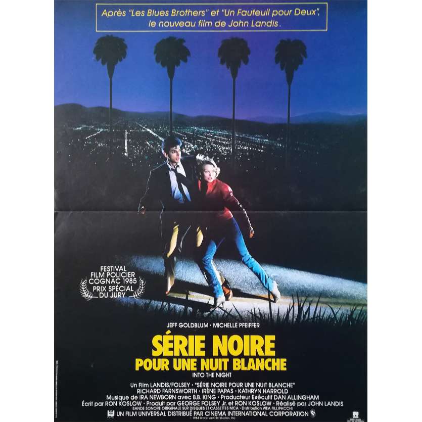 INTO THE NIGHT Original Movie Poster - 15x21 in. - 1985 - John Landis, Jeff Goldblum