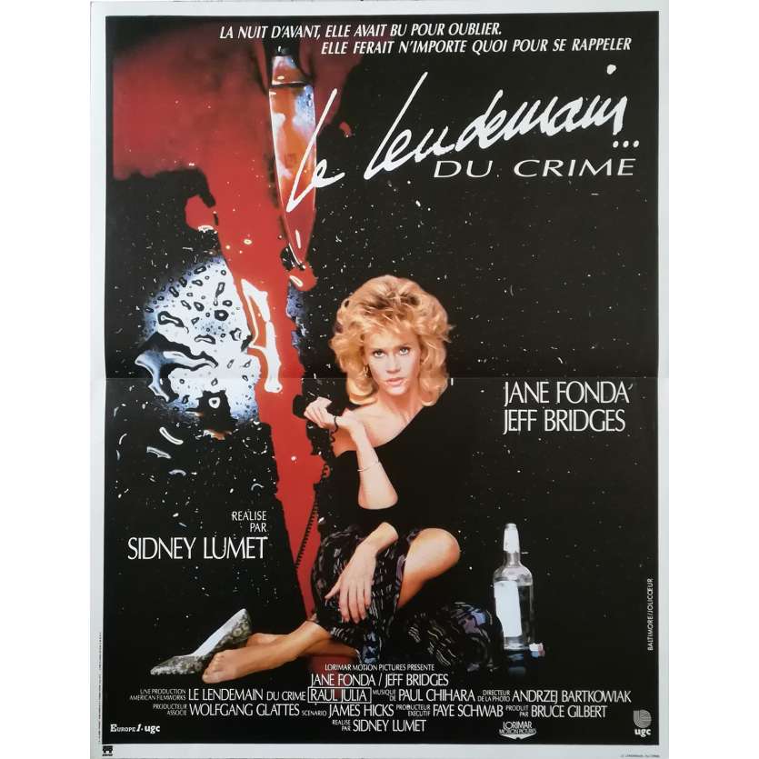 THE MORNING AFTER Original Movie Poster - 15x21 in. - 1986 - Sidney Lumet, Jane Fonda