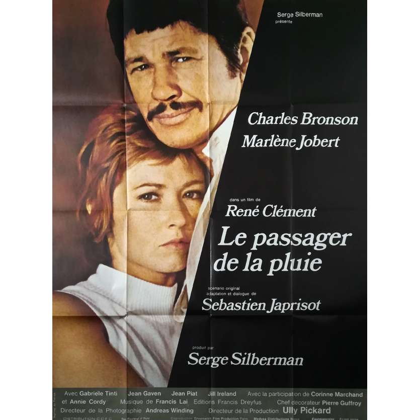 RIDER ON THE RAIN Original Movie Poster  - 47x63 in. - 1970 - René Clément, Charles Bronson