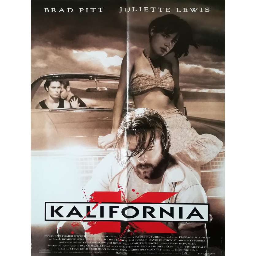 KALIFORNIA Original Movie Poster - 23x32 in. - 1993 - Dominic Sena, Brad Pitt, Juliette Lewis