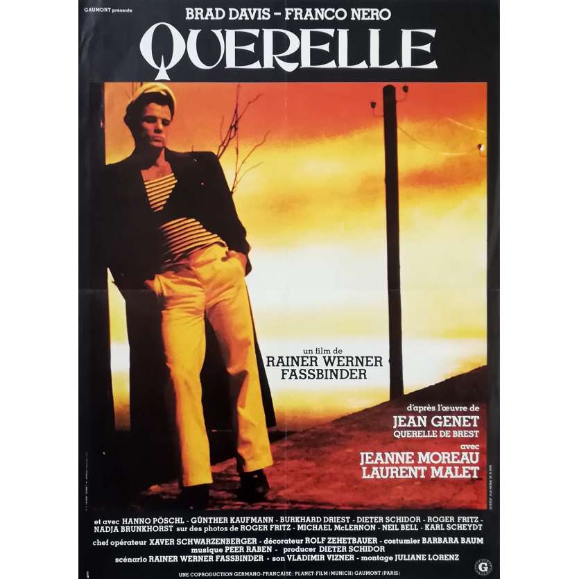 QUERELLE Original Movie Poster  - 15x21 in. - 1982 - R. W. Fassbinder, Brad Davis