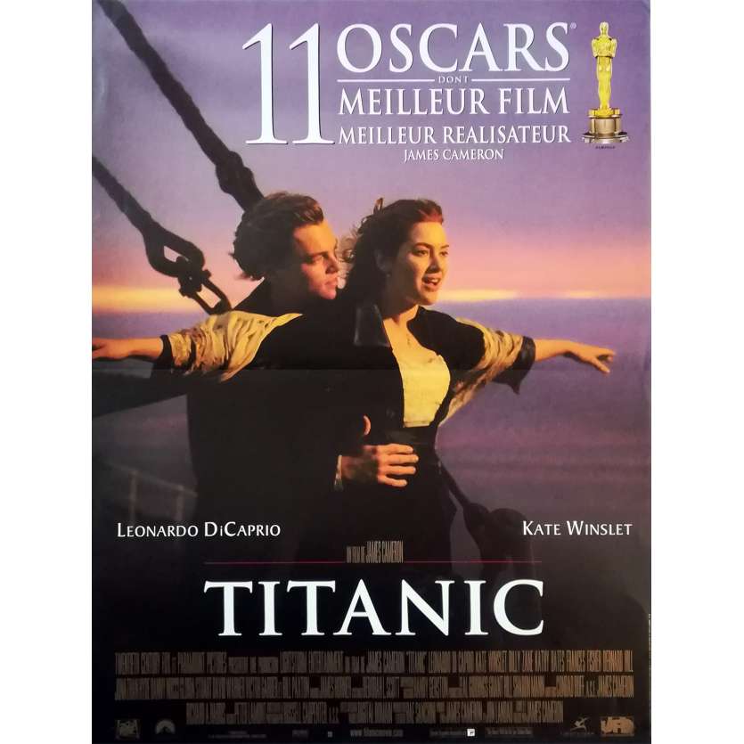 TITANIC Original Movie Poster  - 15x21 in. - 1997 - James Cameron, Leonardo DiCaprio
