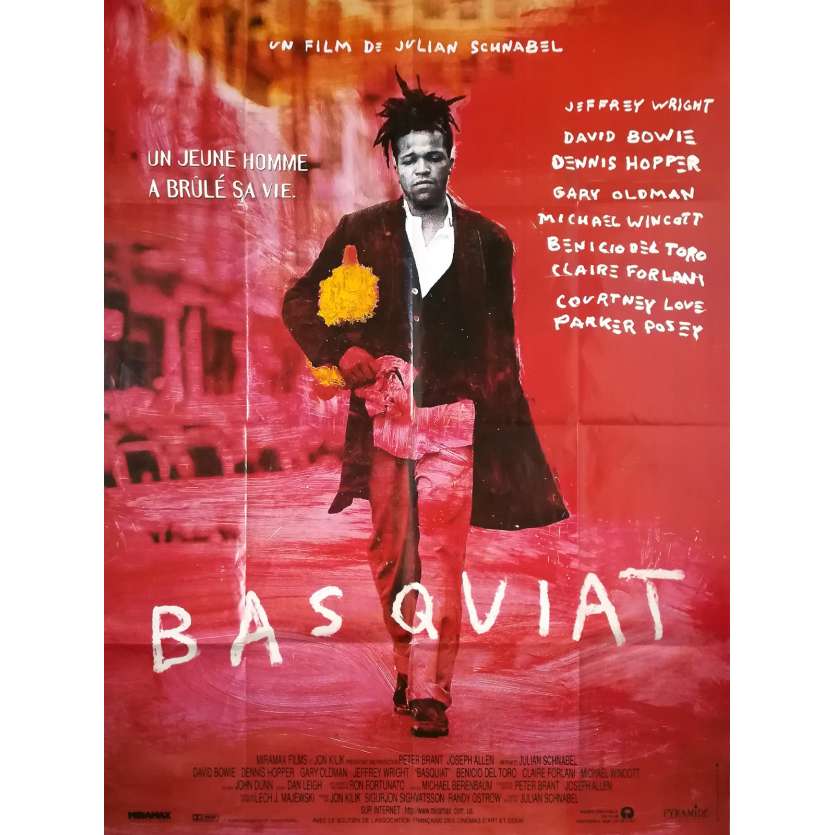 BASQUIAT Original Movie Poster  - 47x63 in. - 1996 - Julian Schnabel, David Bowie