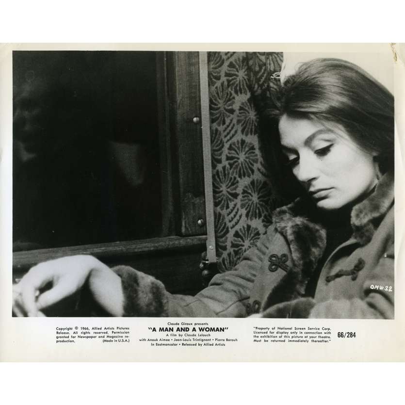 MAN & A WOMAN Original Movie Still N05 - 8x10 in. - 1966 - Claude Lelouch, Anouk Aimée, Jean-Louis Trintignant