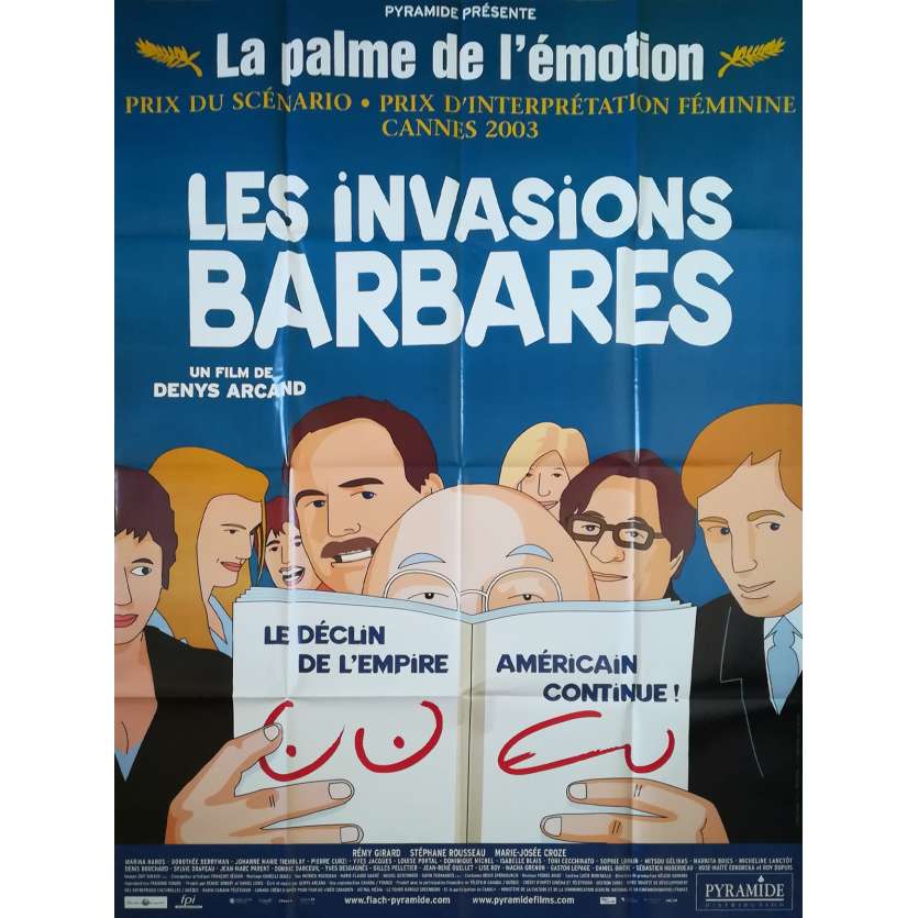 LES INVASIONS BARBARES Affiche de film 120x160 cm - 2003 - Rémy Girard, Denys Arcand