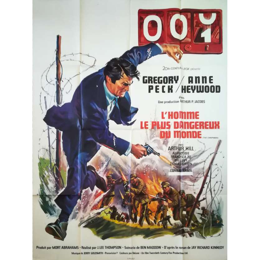 L'HOMME LE PLUS DANGEREUX DU MONDE Affiche de film - 120x160 cm. - 1969 - Gregory Peck, J. Lee Thomson