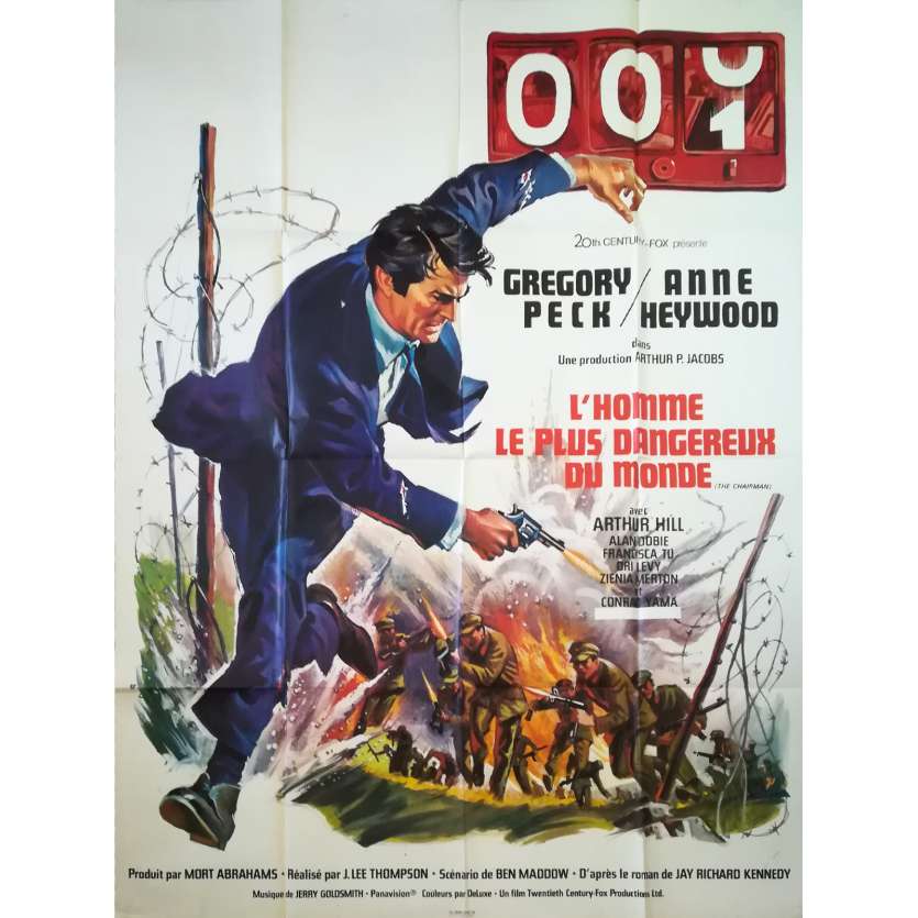 THE CHAIRMAN Original Movie Poster  - 47x63 in. - 1969 - J. Lee Thomson, Gregory Peck