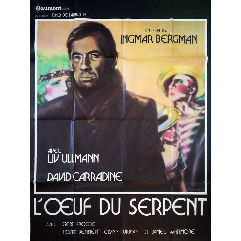 L'ŒUF DU SERPENT Original Movie Poster  - 47x63 in. - 1977 - Ingmar Bergman, Liv Ullmann