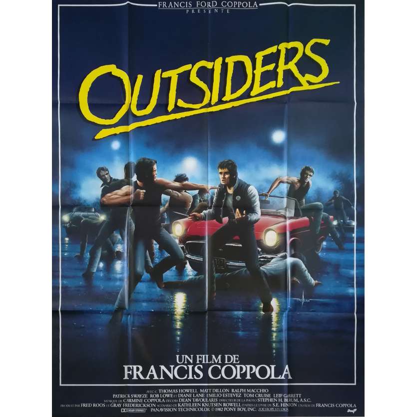 OUTSIDERS Affiche de film - 120x160 cm. - 1983 - Matt Dillon, Francis Ford Coppola