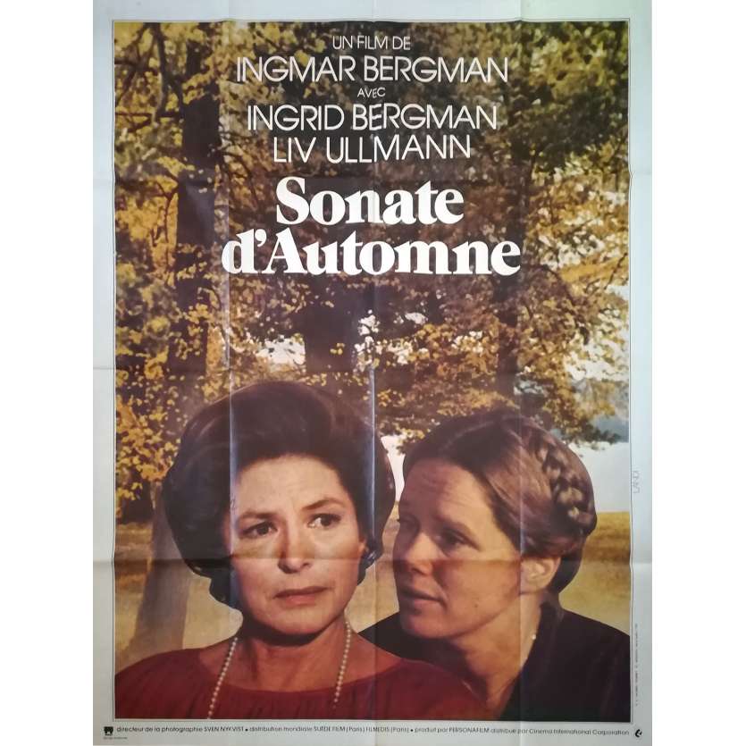 AUTUMN SONATA Original Movie Poster  - 47x63 in. - 1978 - Ingmar Bergman, Ingrid Bergman, Liv Ullmann