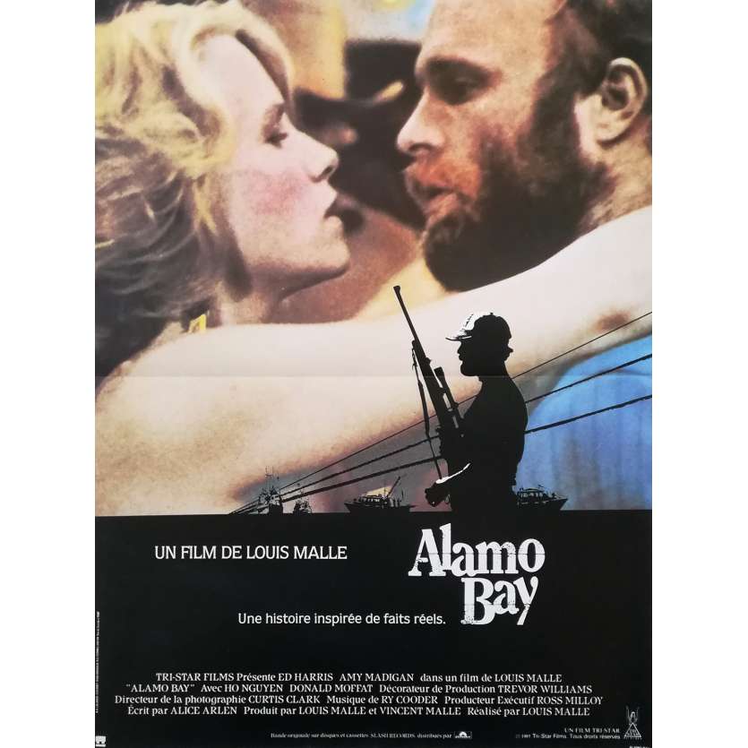 ALAMO BAY Original Movie Poster  - 15x21 in. - 1985 - Louis Malle, Ed Harris