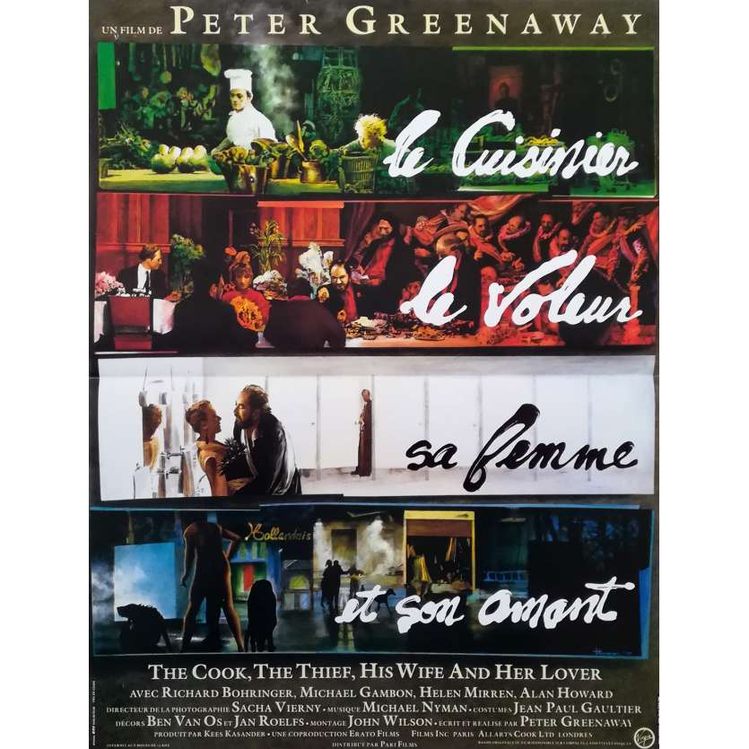 LE CUISINIER LE VOLEUR SA FEMME ET SON AMANT Affiche de film  - 40x60 cm. - 1989 - Michael Gambon, Peter Greenaway